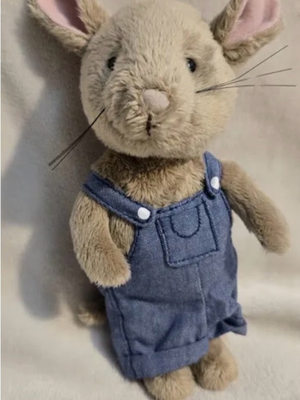 Douglas if you give a mouse a cookie in Light Beige with Blue Overalls